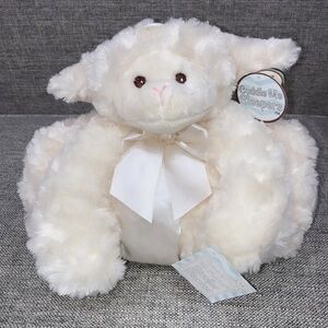 NEW Cuddly White Lamb Plush Toy and Stroller Blanket